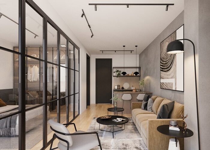 Athinum 9-typical 1 bedroom-living