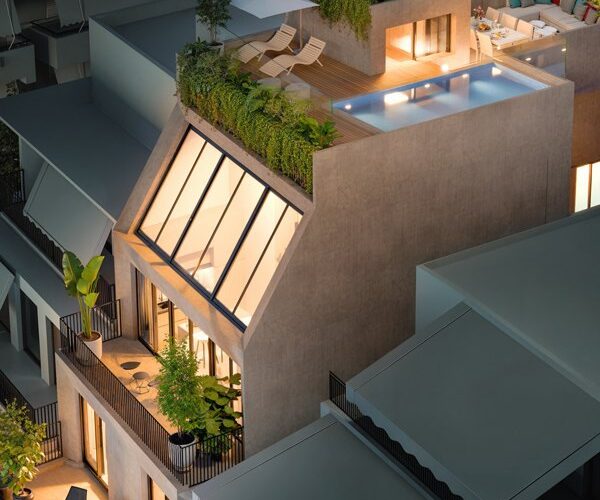 Athinum 5- Appianou 1 Top view night -penthouse